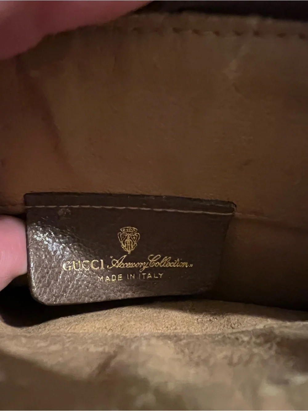 Vintage Gucci Brown GG Logo Canvas and Leather Cosmetic Bag